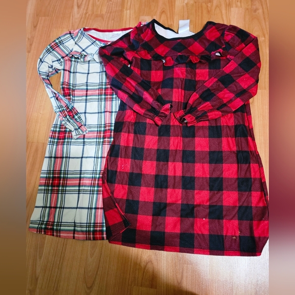 Wondershop Red and White Plaid Kids Pajamas Nightgowns - Picture 1 of 1